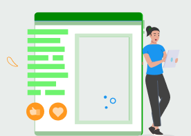 Person with document interface